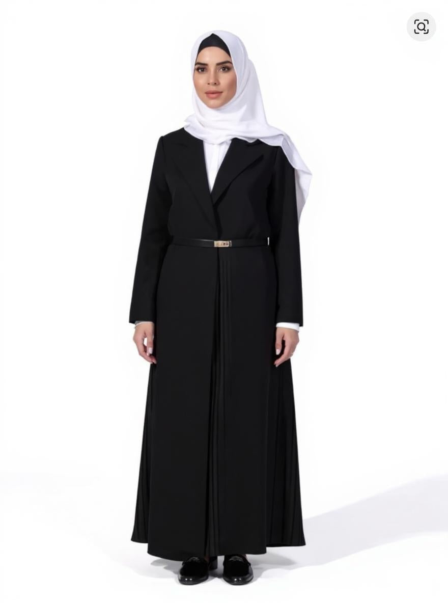 Cardigan Pleated Long Dress