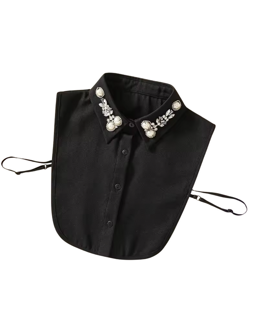 Neck Chiffon Fake Collar Decorated
