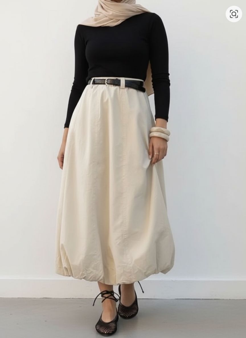 Trendix Vintage Casual Skirts For Women's 2024 Winter High Waist Casual Loose Long Skirt Female Party Solid Street Basic Skirts