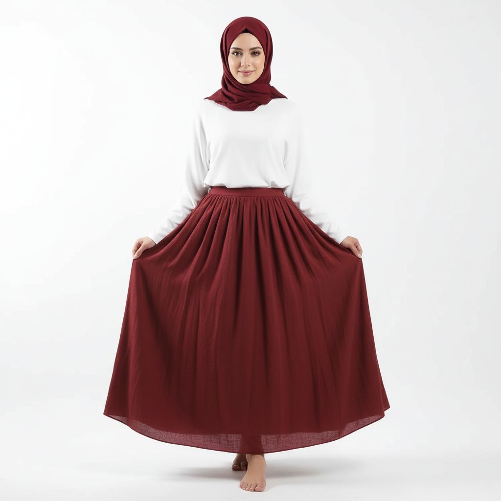 Summer Elegant High-Waist Linen Skirt