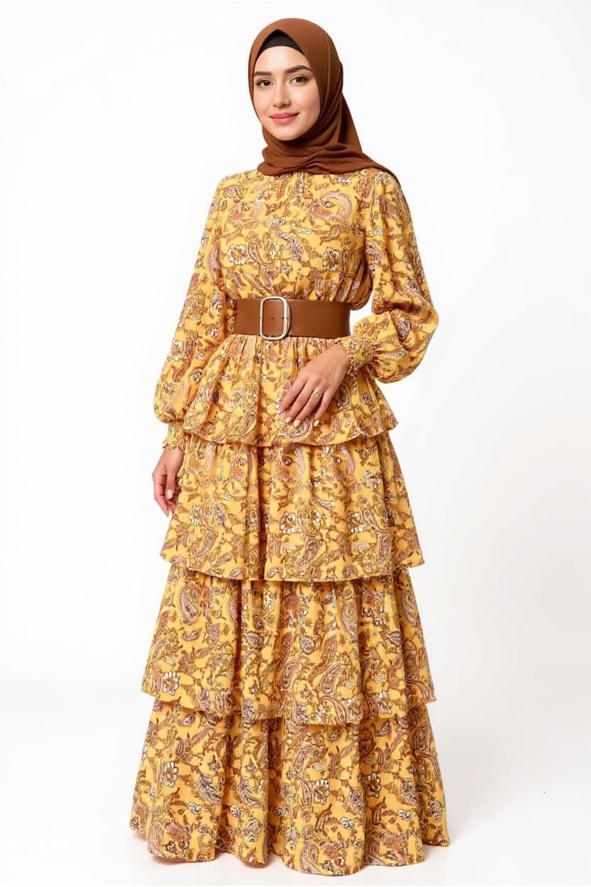 Floral Long Sleeve Loose Dress s