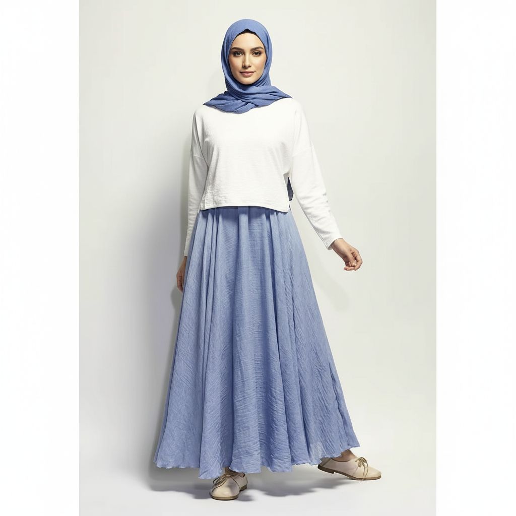 Summer Elegant High-Waist Linen Skirt