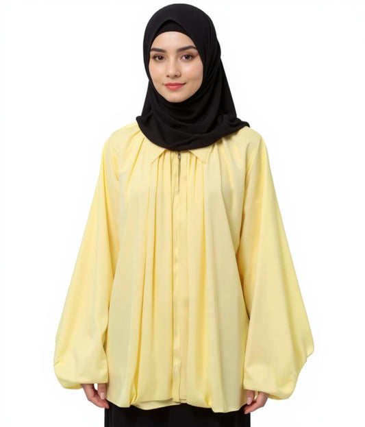 Lightweight spring casual Top with Zipper