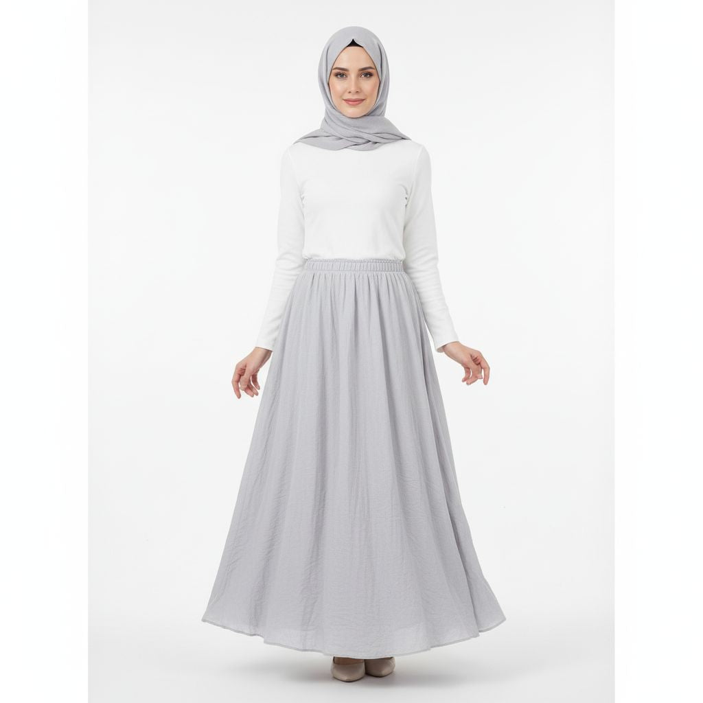 Summer Elegant High-Waist Linen Skirt