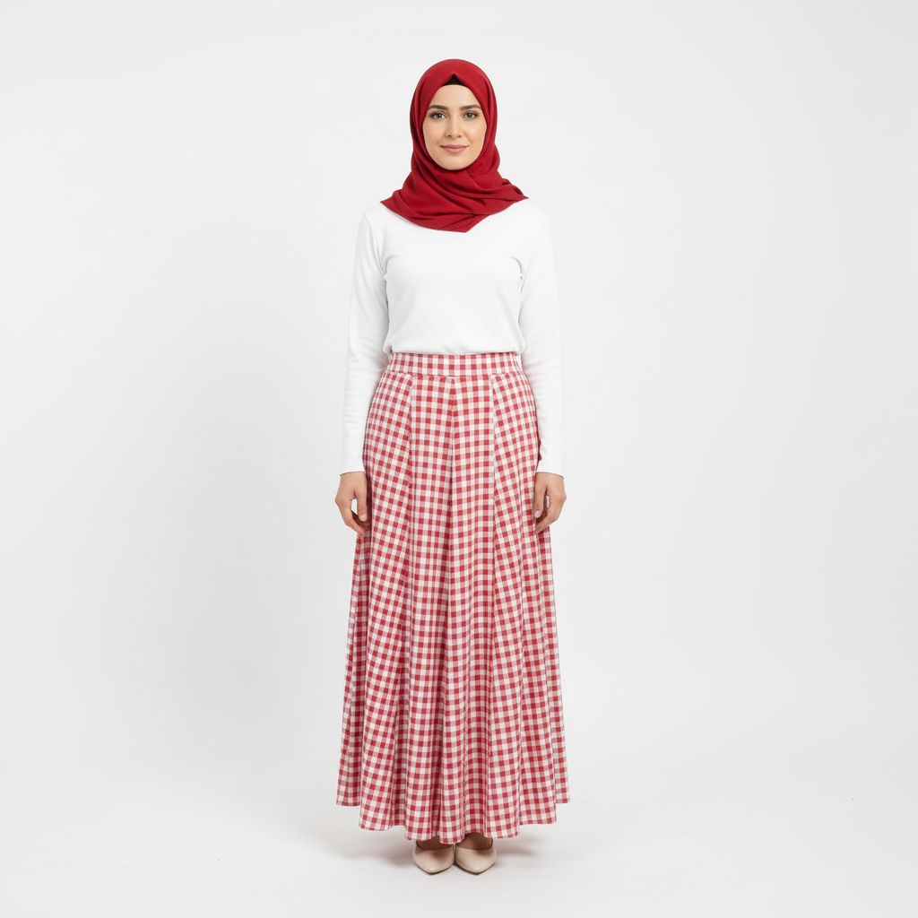 Fashion Plaid High-Waist Skirt