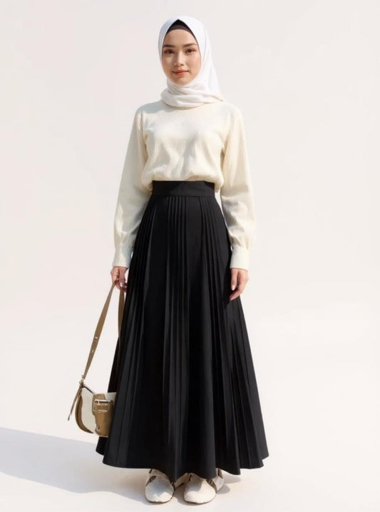Chic Knitted Long Skirts High Waist