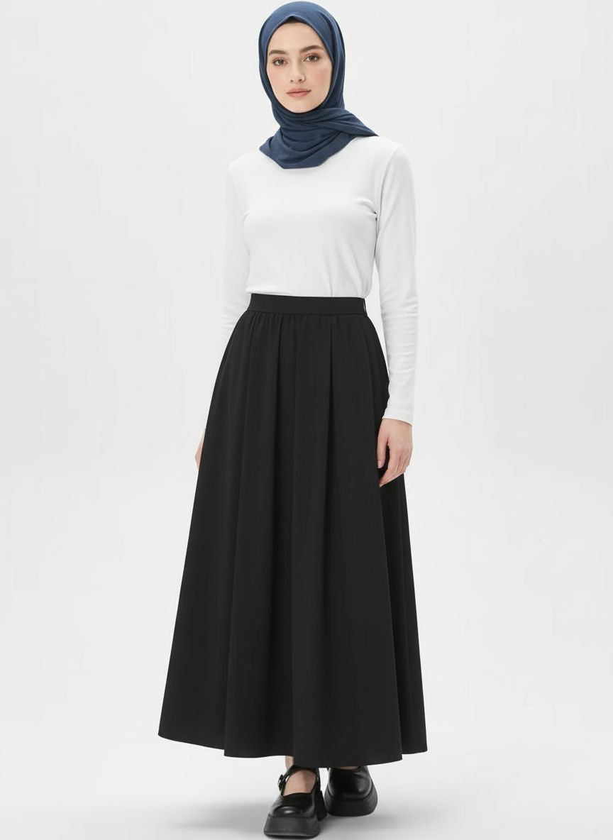 Summer Casual High Waist with Pockets Maxi Skirt