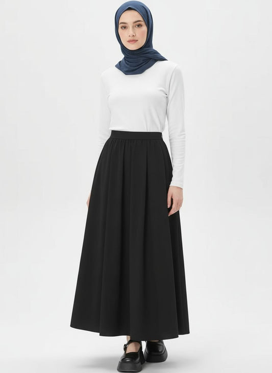 Summer Casual High Waist with Pockets Maxi Skirt