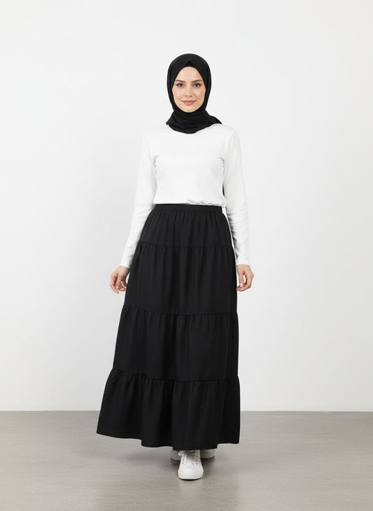 Casual Holiday Solid Color Maxi Skirt
