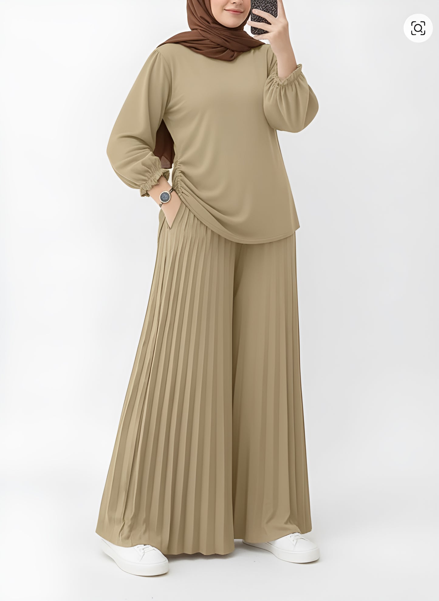 Solid Long Sleeve Top & Trousers