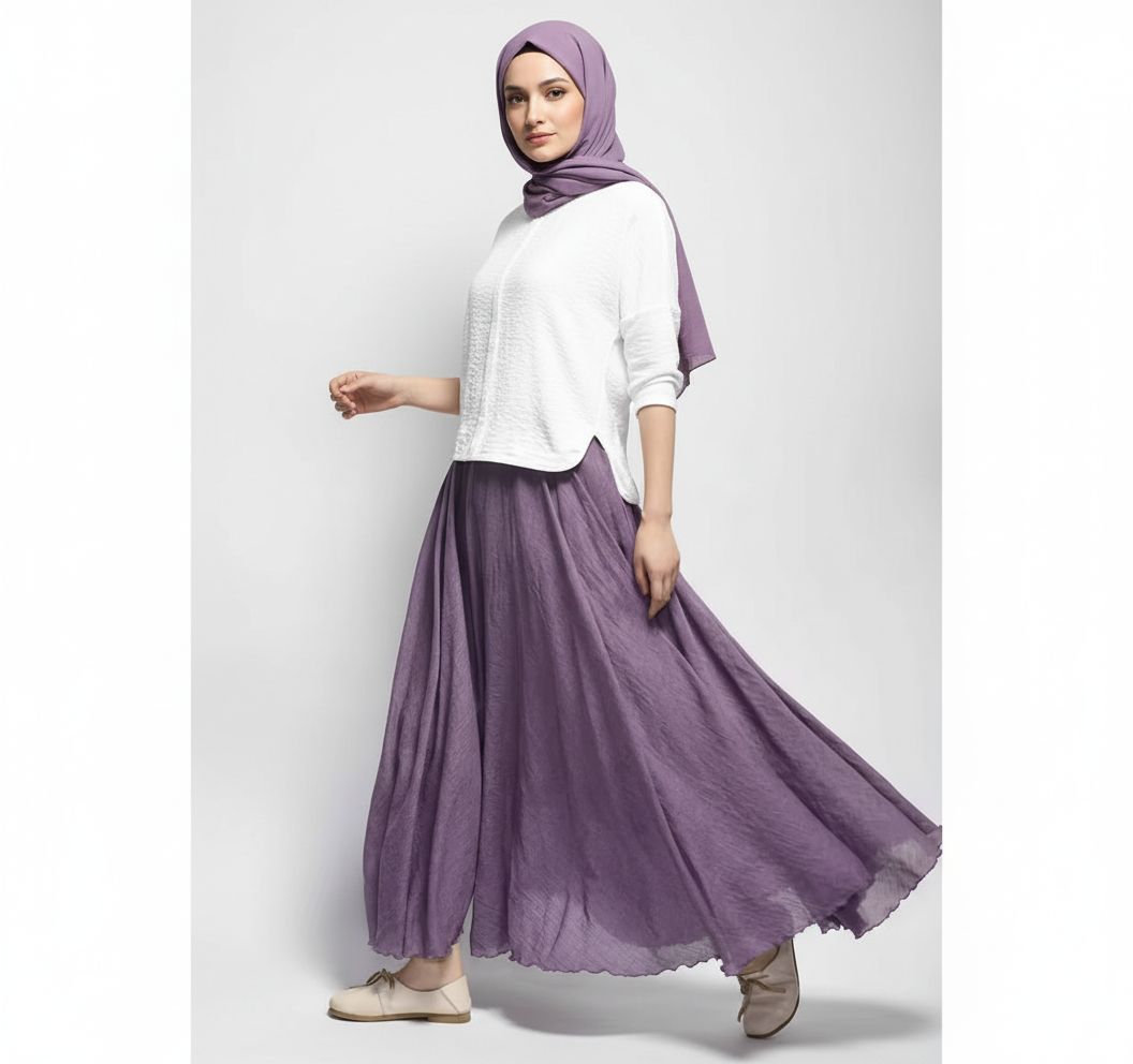 Summer Elegant High-Waist Linen Skirt