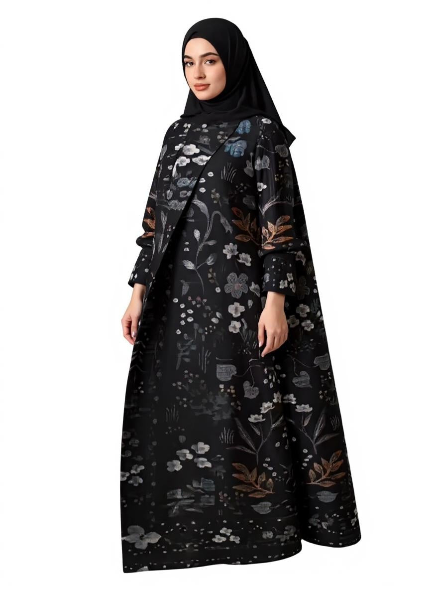 Printed Robe Kaftan Long Sleeve