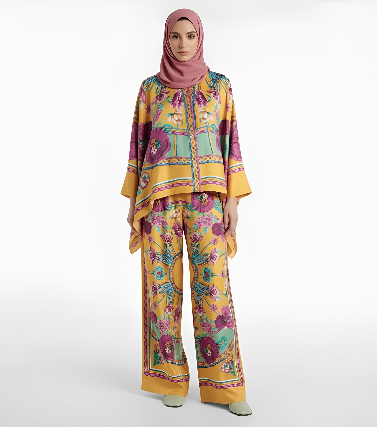 Stylish Geometric Print Pants Set