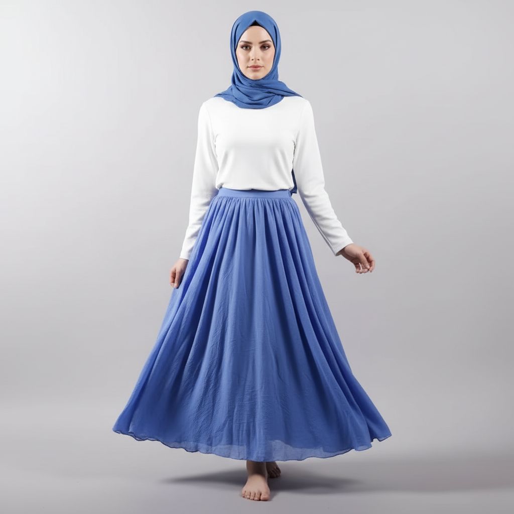 Summer Elegant High-Waist Linen Skirt