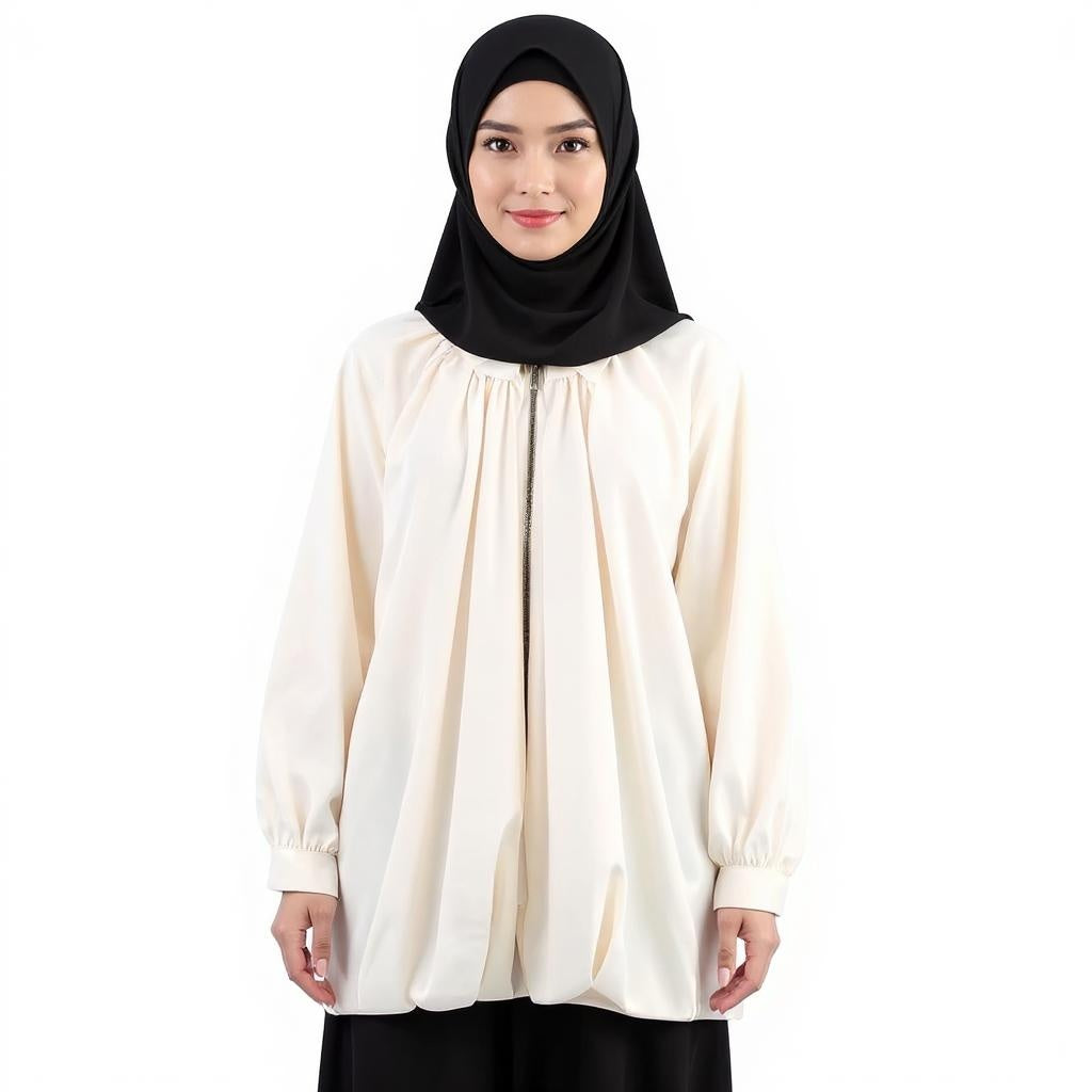 Lightweight spring casual Top with Zipper