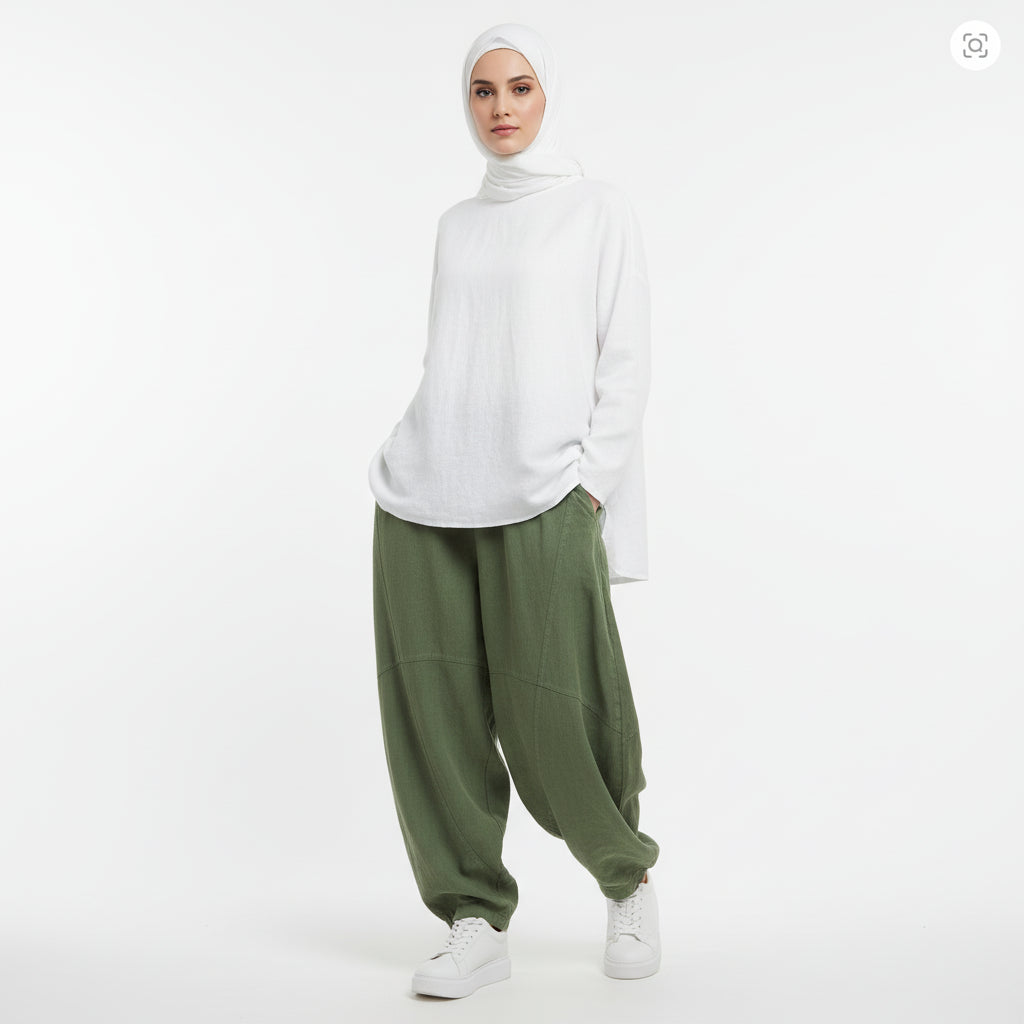 Women’s Cotton Linen Wide Leg Pants