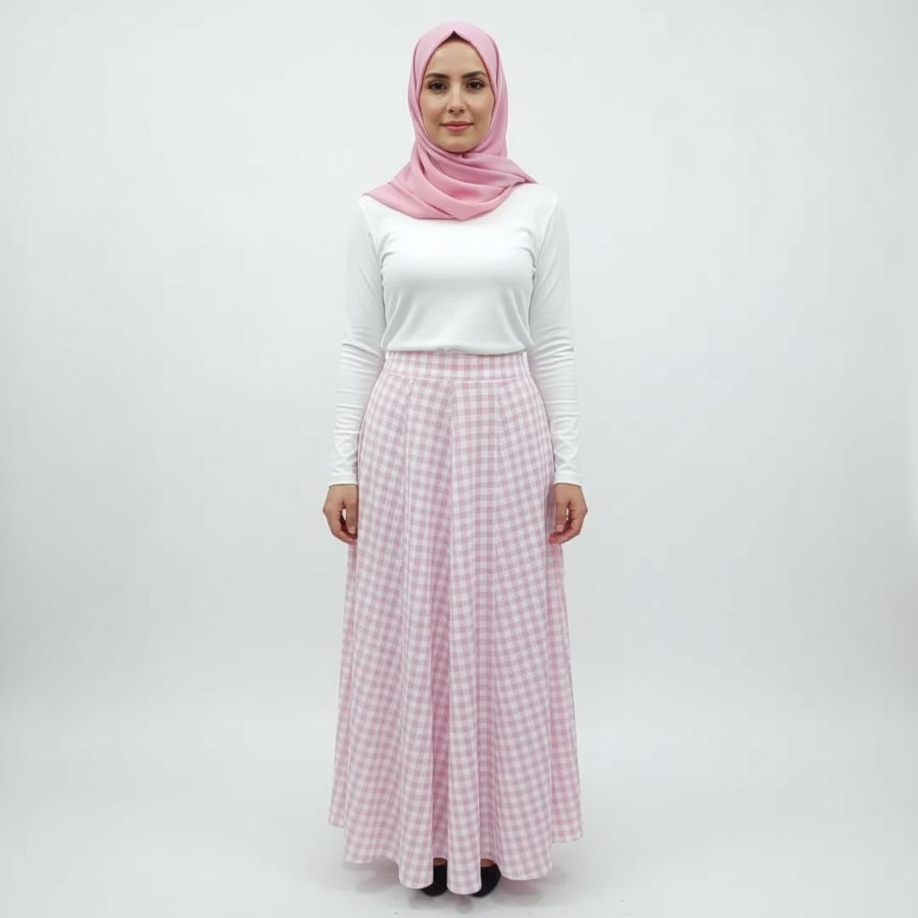 Fashion Plaid High-Waist Skirt