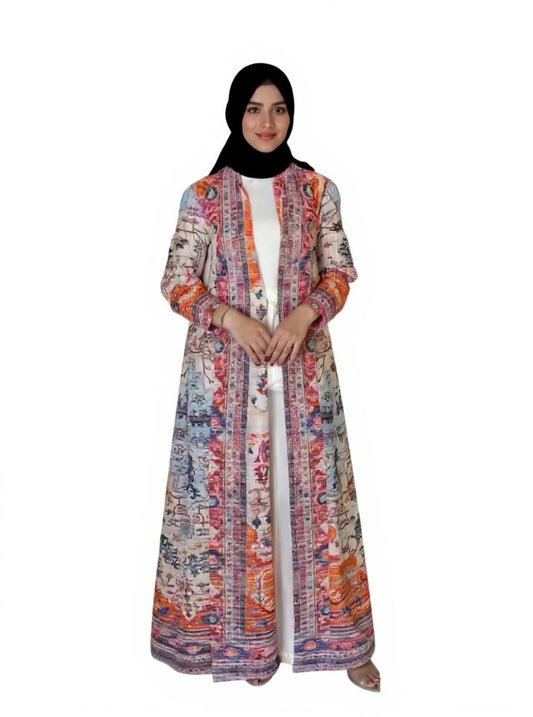 Printed Robe Kaftan Long Sleeve