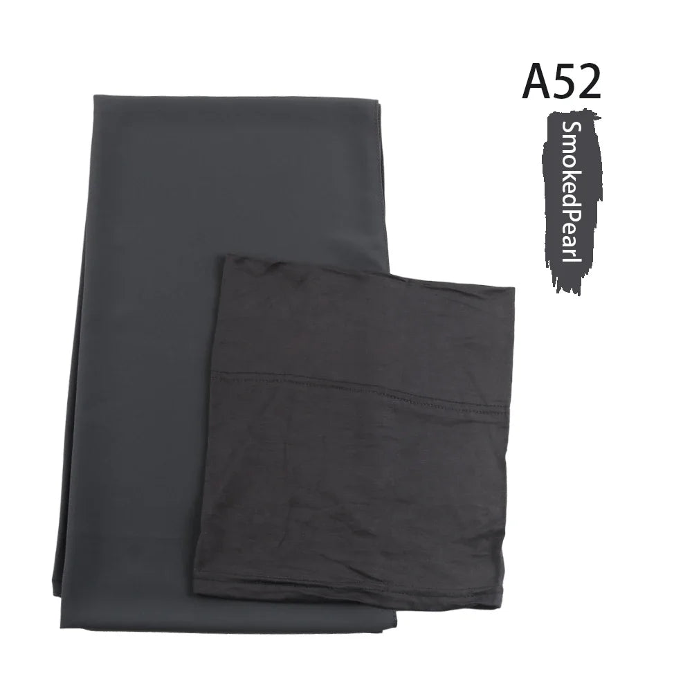 Chiffon Hijabs With Matching Inner Caps Sets Jersey Caps