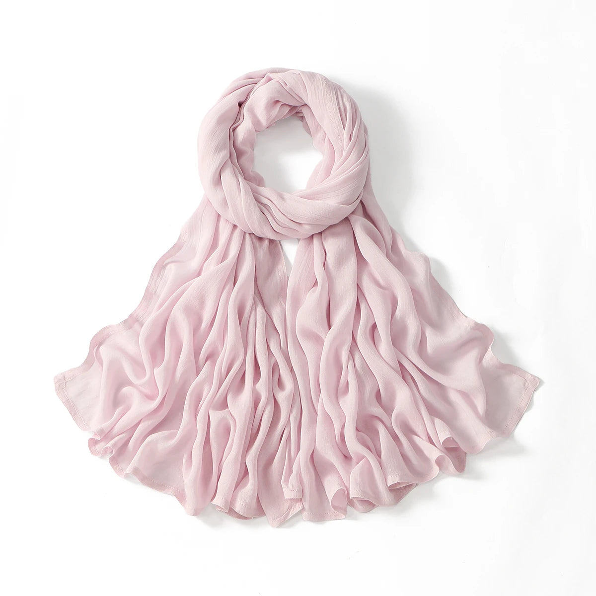 Thin Plain Shawls Soft Viscose Rayon Headscarf