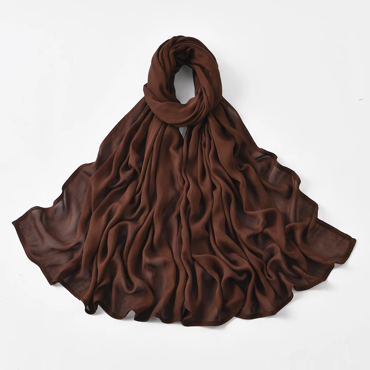 Thin Plain Shawls Soft Viscose Rayon Headscarf