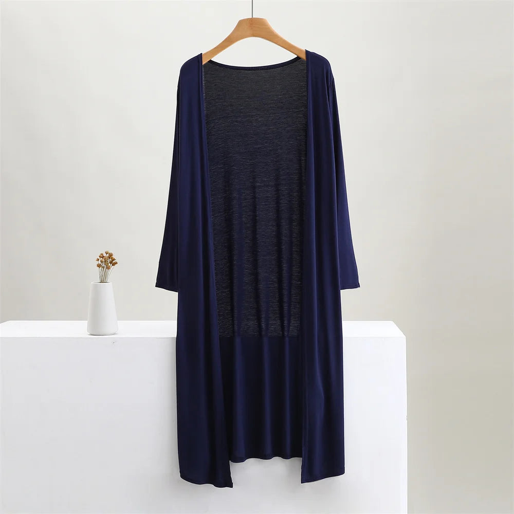 Long Cotton Cardigan Female Long Sleeve