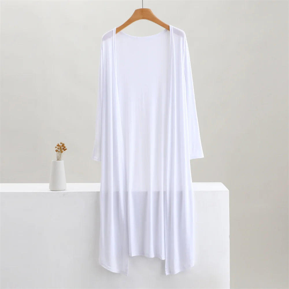 Long Cotton Cardigan Female Long Sleeve