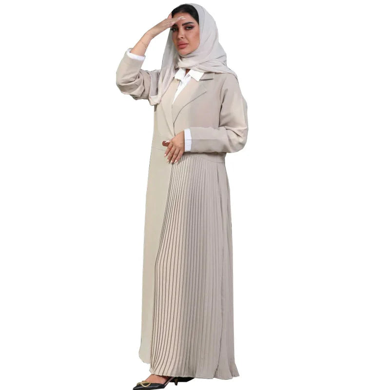 Cardigan Pleated Long Dress