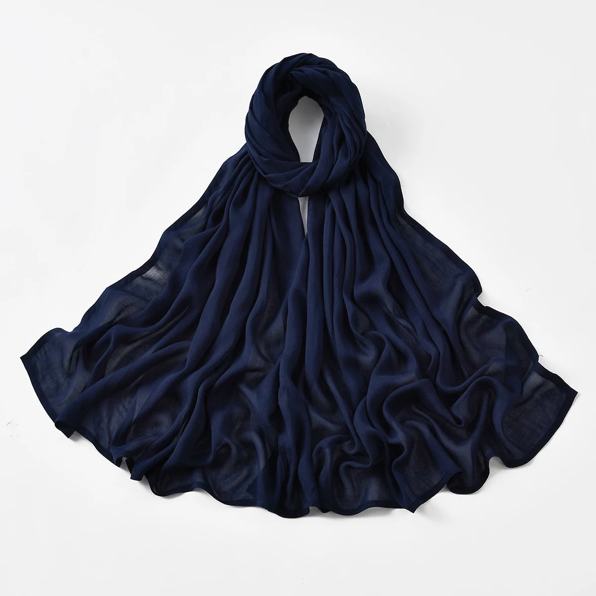 Thin Plain Shawls Soft Viscose Rayon Headscarf