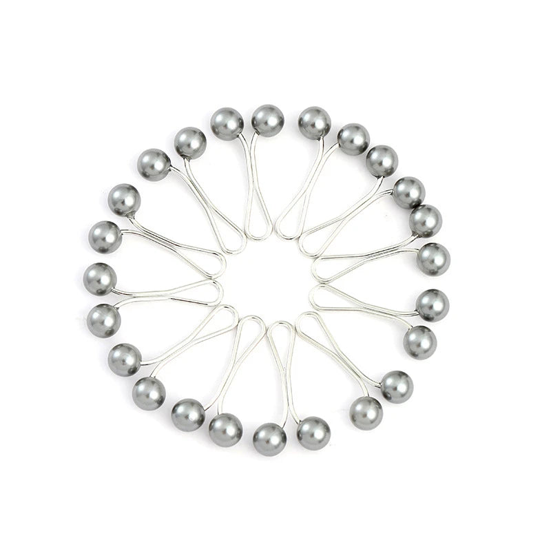 12 PCS Multicolor Hijab Pearl Pins Clips Pins