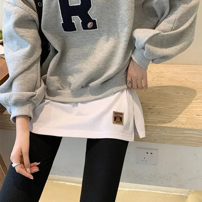Skirt Bottoming Sweatshirt Fake Bottom
