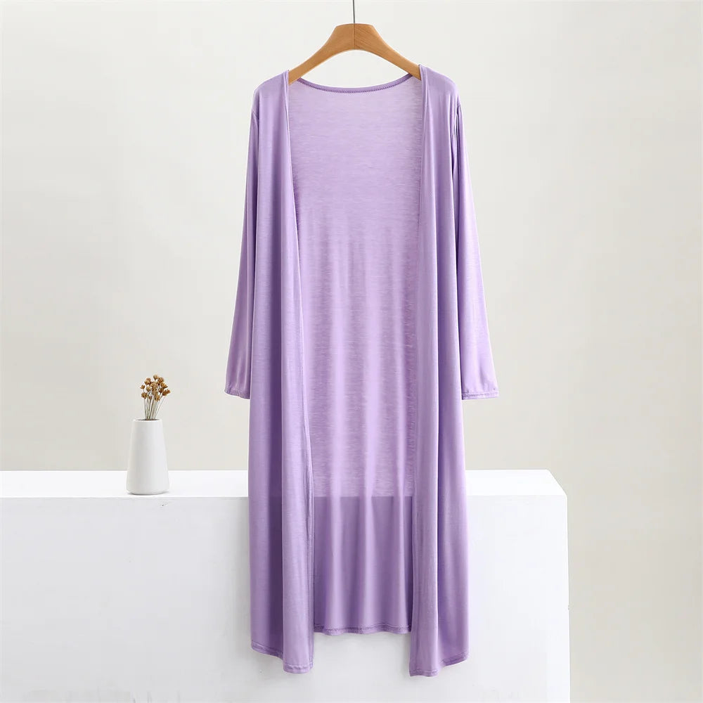 Long Cotton Cardigan Female Long Sleeve