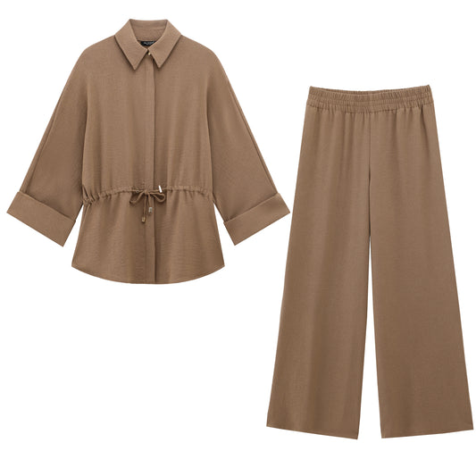 Kimono Style Wide Leg Pants Set