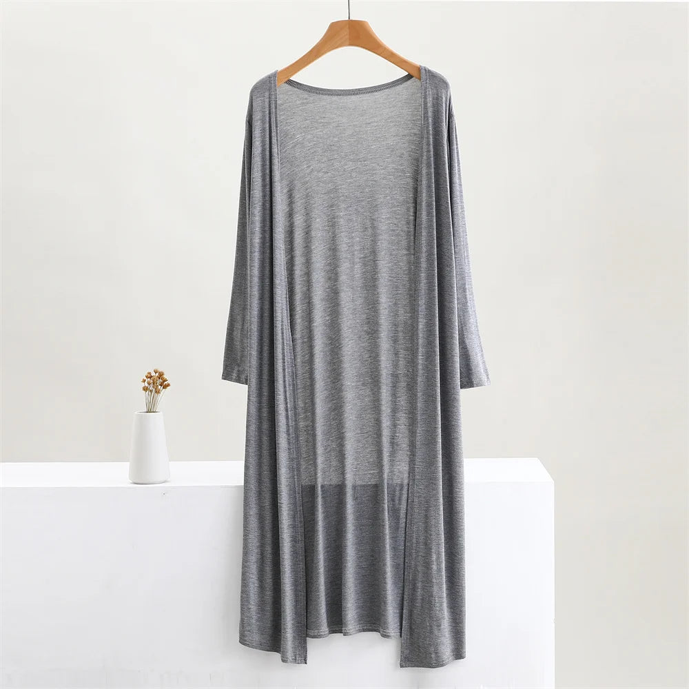 Long Cotton Cardigan Female Long Sleeve