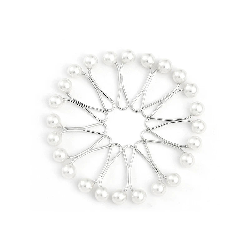 12 PCS Multicolor Hijab Pearl Pins Clips Pins