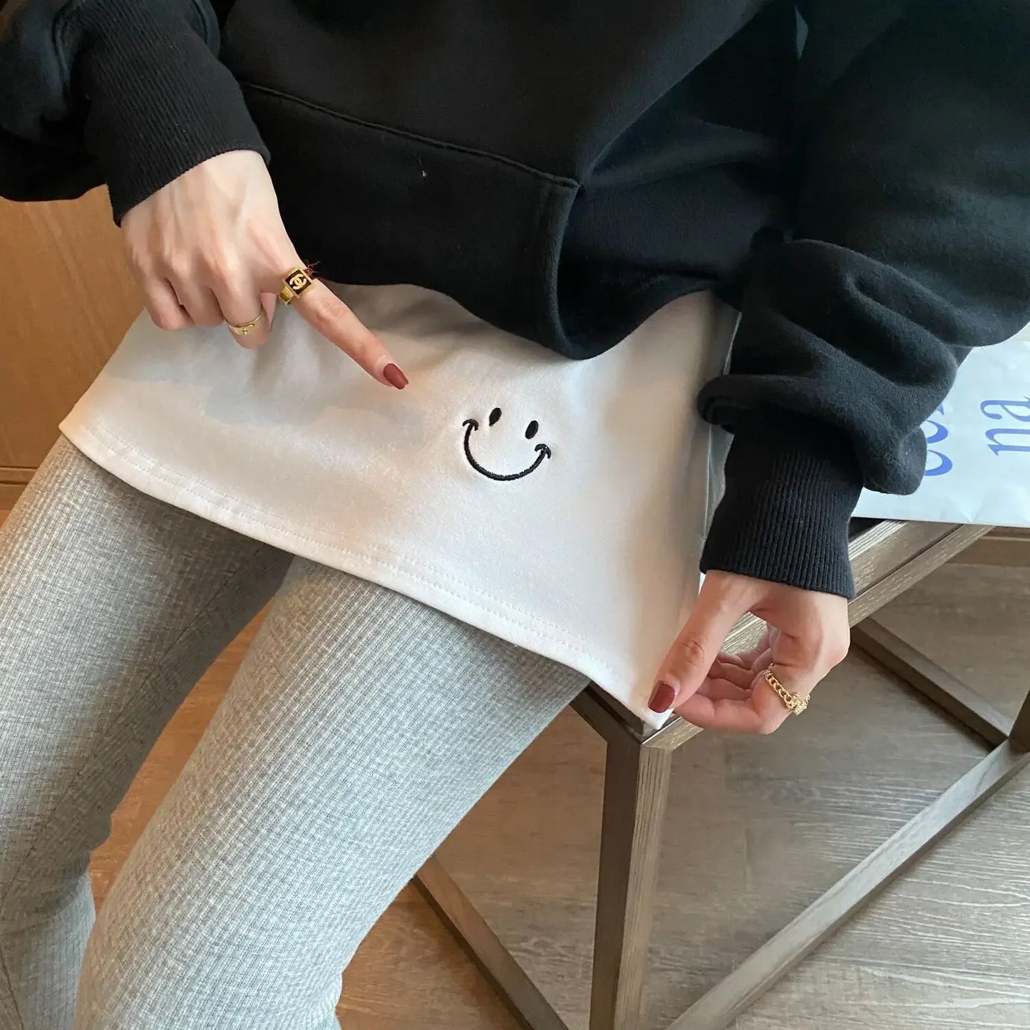 Skirt Bottoming Sweatshirt Fake Bottom