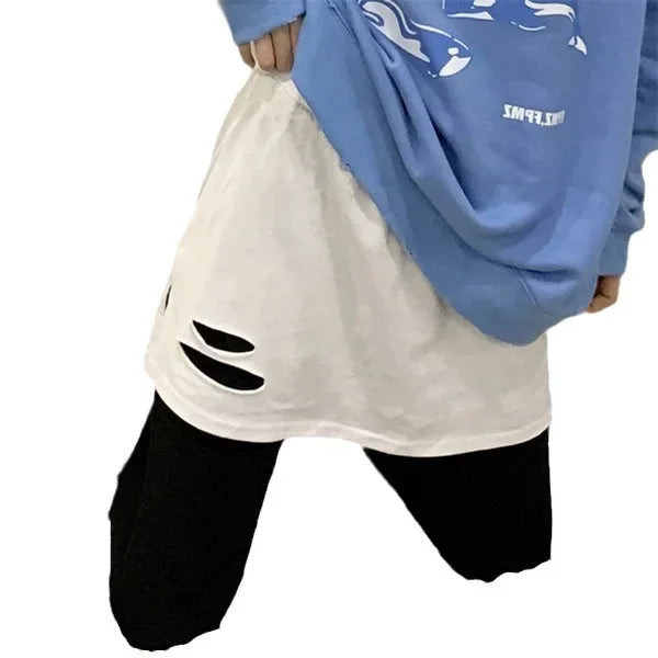 Skirt Bottoming Sweatshirt Fake Bottom