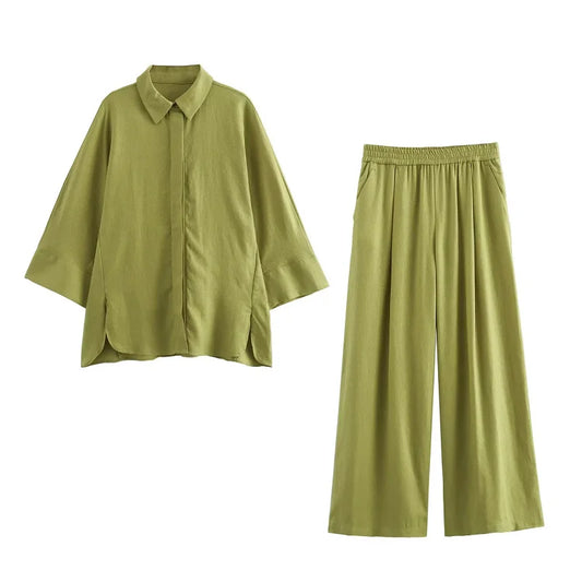 Elegant Summer 2-Piece Pants Set