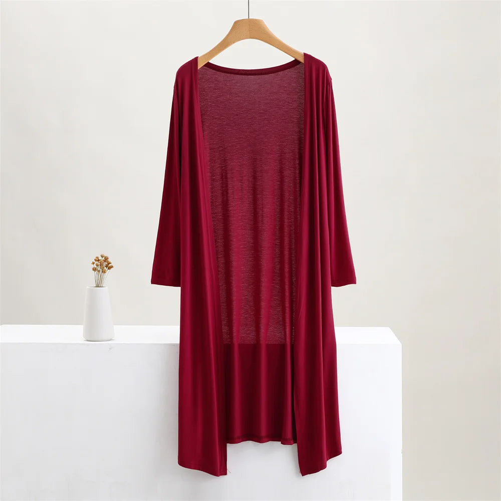 Long Cotton Cardigan Female Long Sleeve
