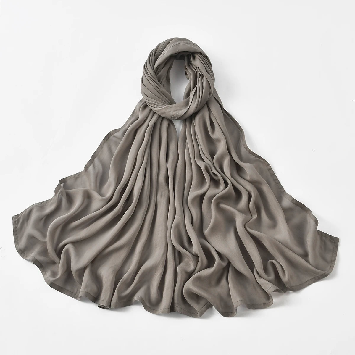 Thin Plain Shawls Soft Viscose Rayon Headscarf