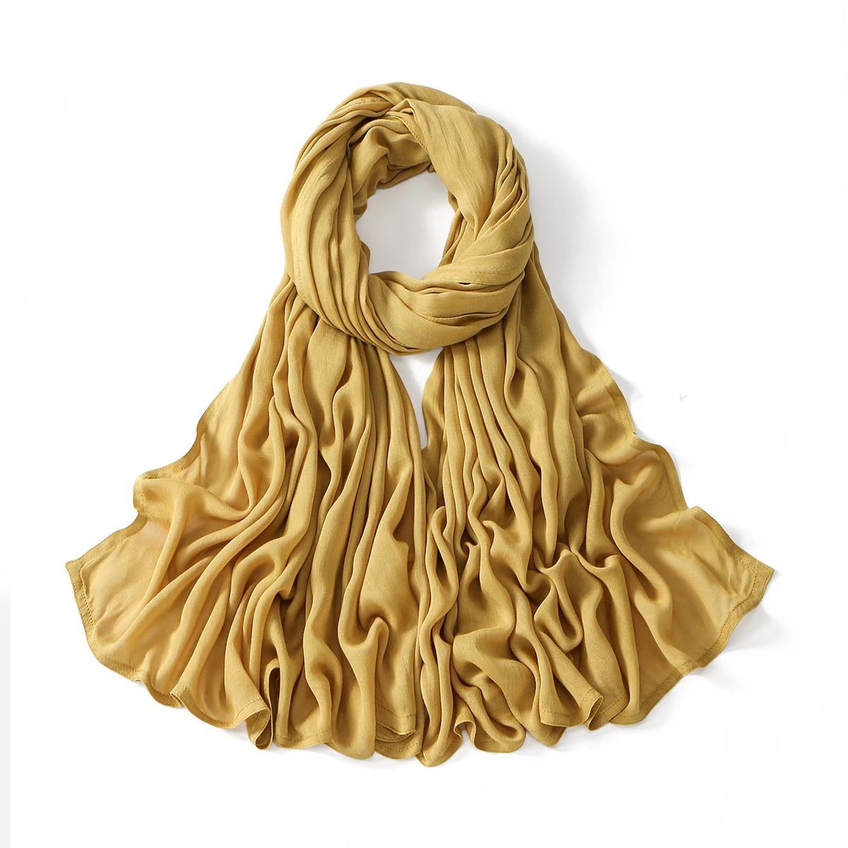 Thin Plain Shawls Soft Viscose Rayon Headscarf