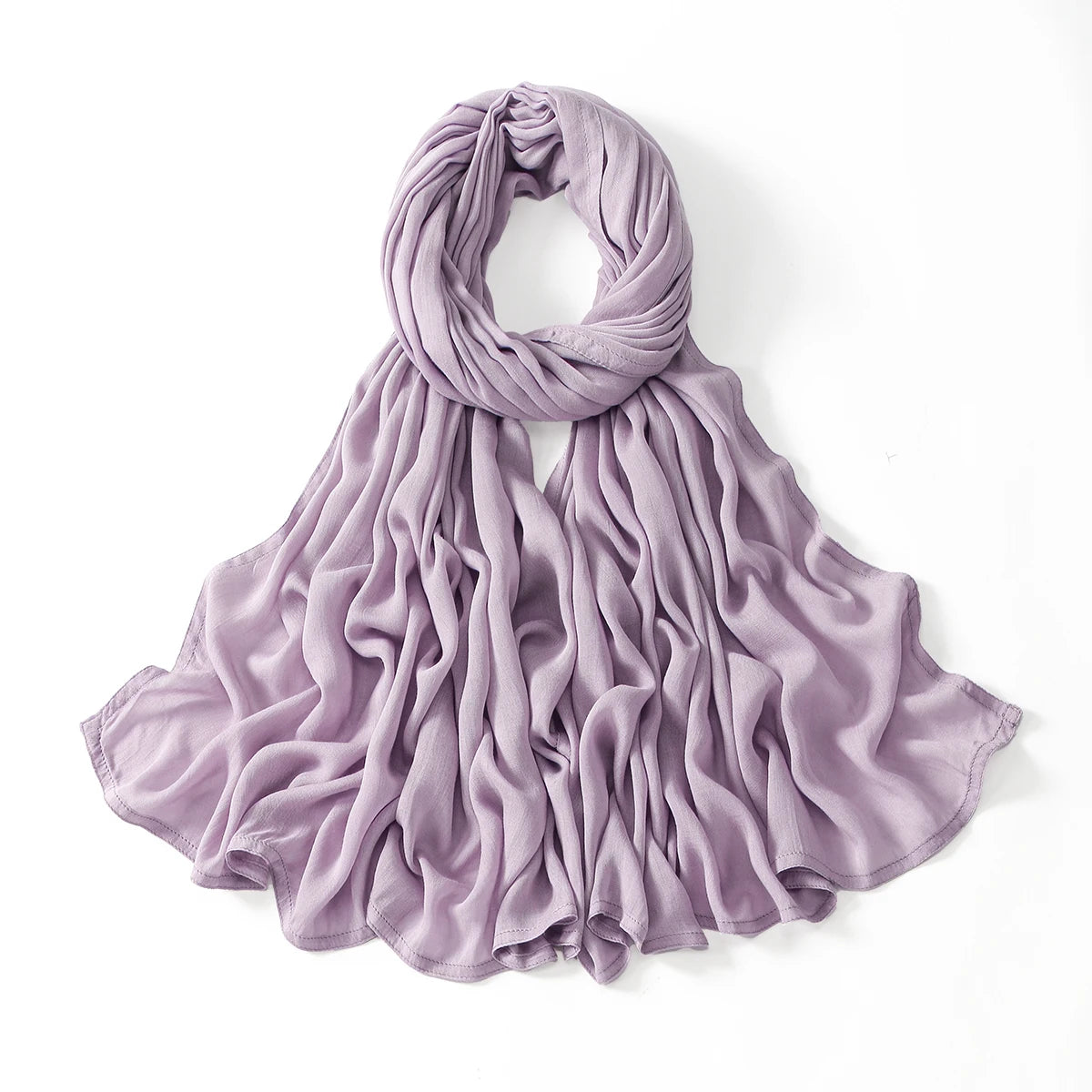 Thin Plain Shawls Soft Viscose Rayon Headscarf
