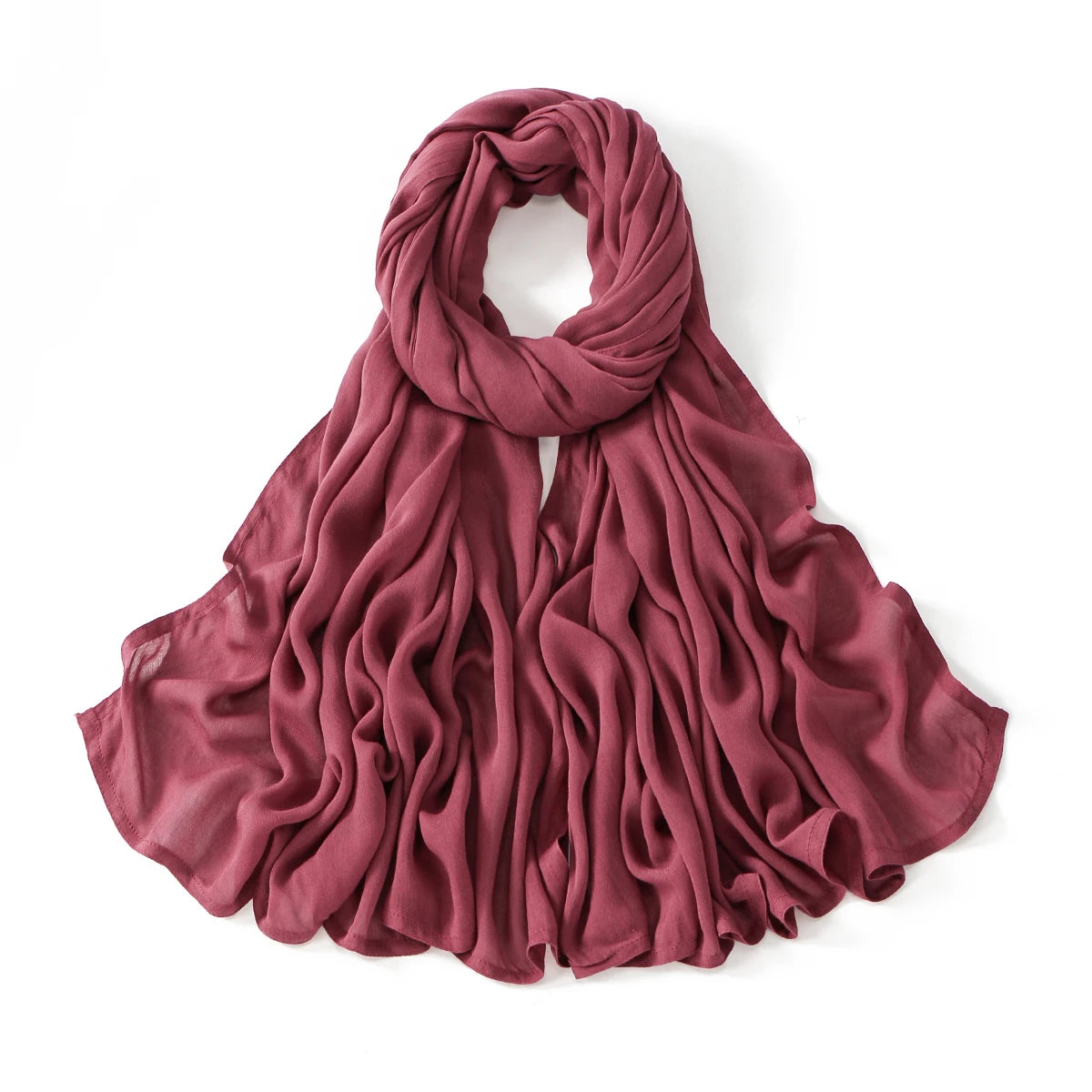 Thin Plain Shawls Soft Viscose Rayon Headscarf