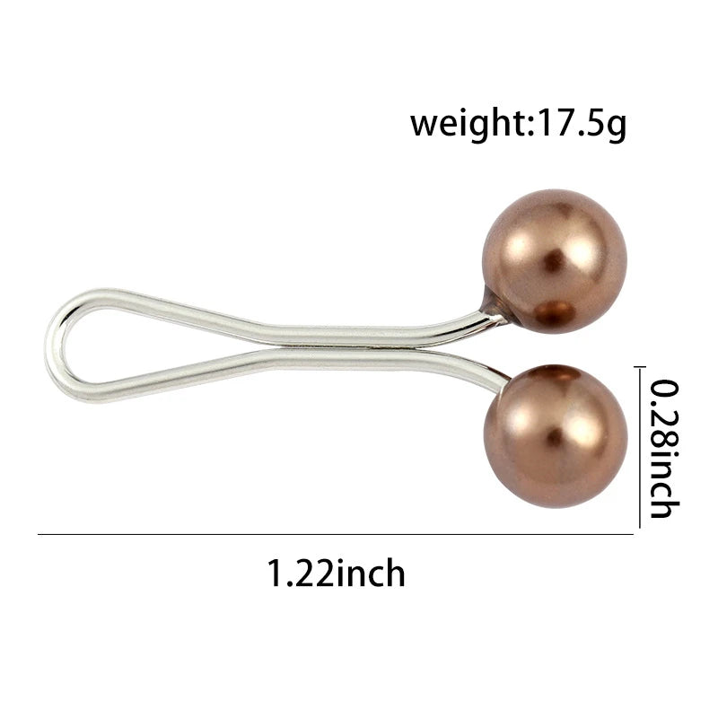12 PCS Multicolor Hijab Pearl Pins Clips Pins