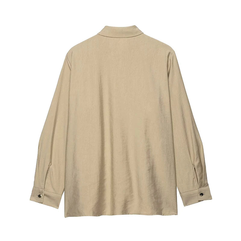 Long Sleeve Shirt & Wide Leg Trousers Matching Set