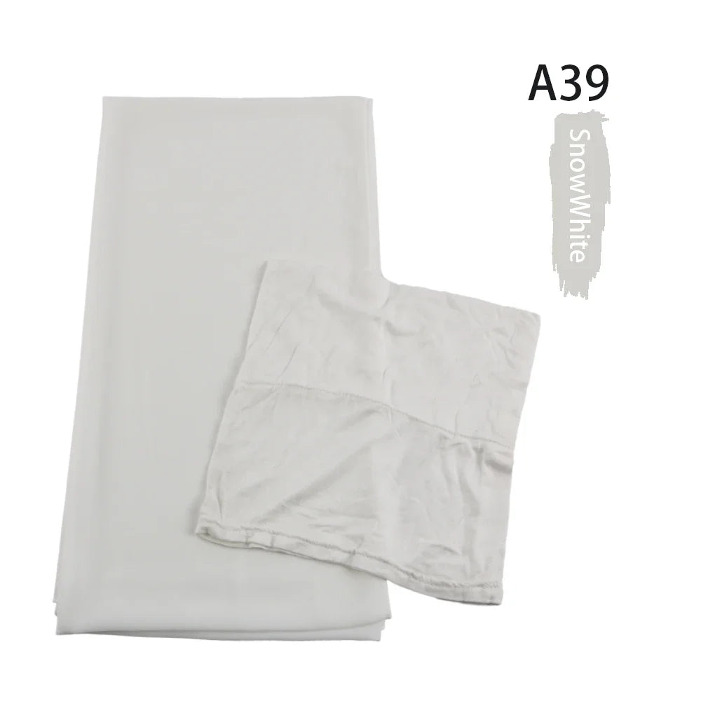 Chiffon Hijabs With Matching Inner Caps Sets Jersey Caps