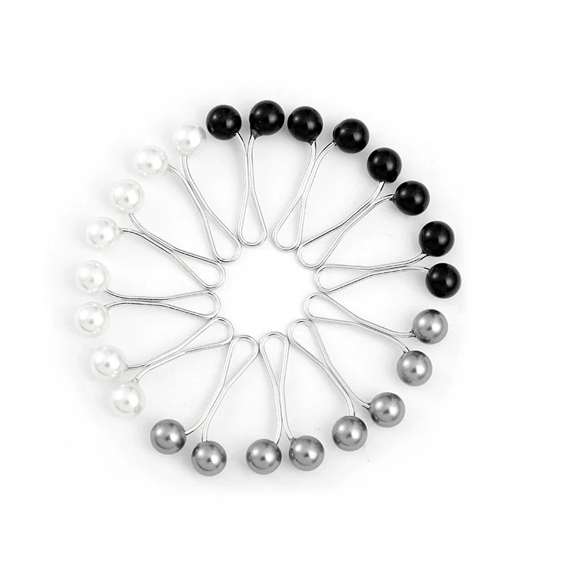 12 PCS Multicolor Hijab Pearl Pins Clips Pins
