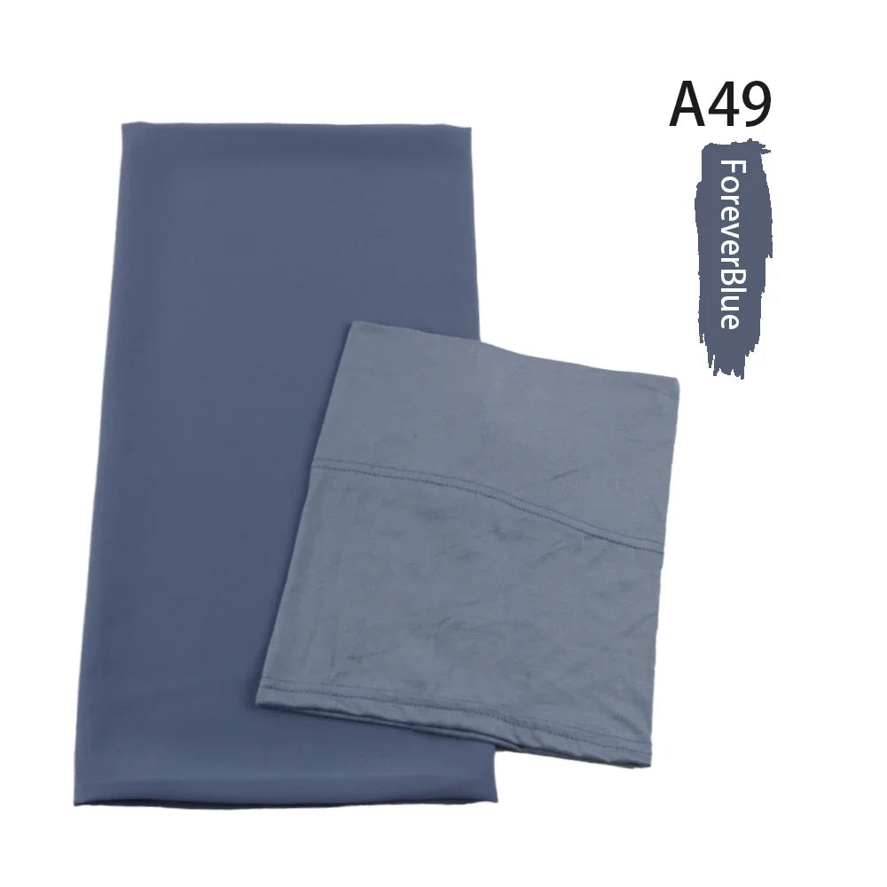 Chiffon Hijabs With Matching Inner Caps Sets Jersey Caps