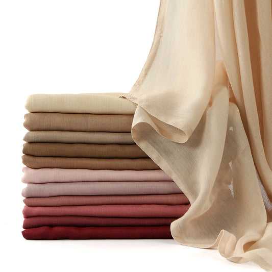 185*75cm Hijab Thin Plain Scarf