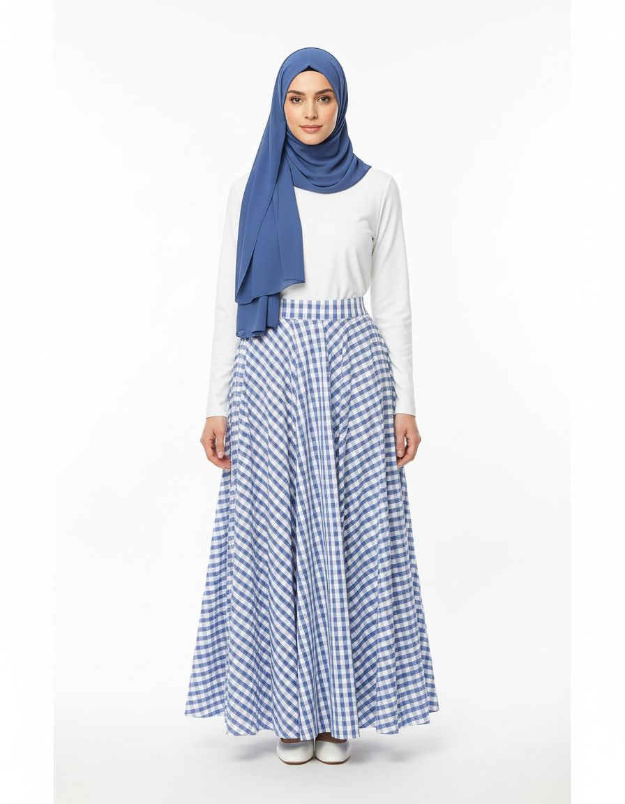 Fashion Plaid High-Waist Skirt
